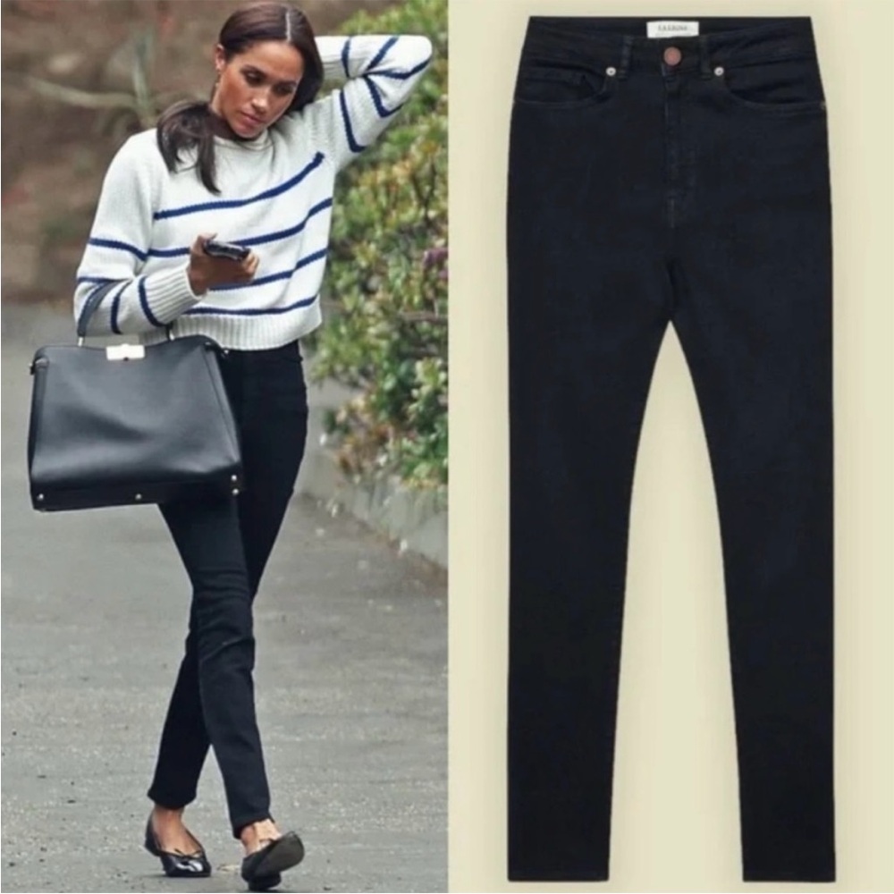 NWT la ligne valerie skinny jean high rise super stretch denim black wash sz 29